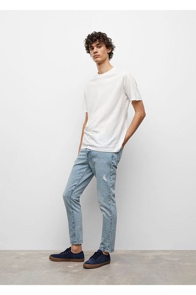 Mango Teen Τζιν παντελόνι σε ίσιο κόψιμο