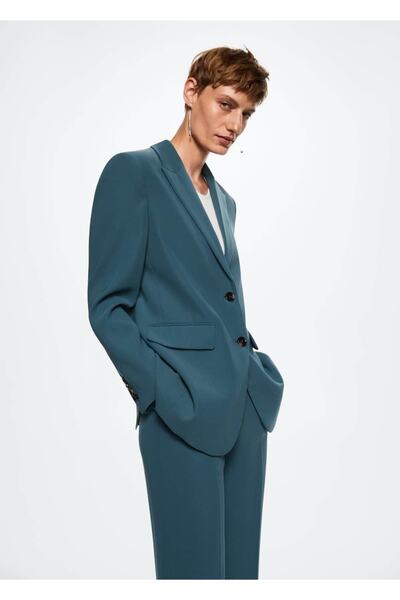 MANGO Woman Jachetă Blazer - Design cu nasturi