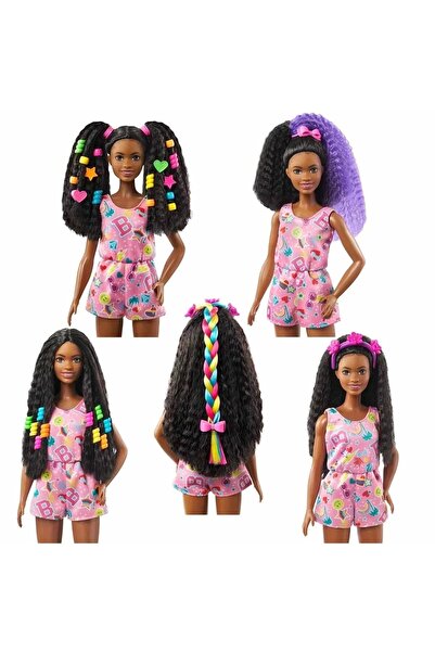 mattel Barbie Brooklyn Eğlenceli Saçlar Oyun Seti Hhm39