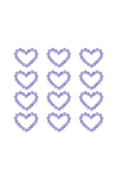 The Glitter Lab Yüz Ve Saç Aksesuarı Kalp Şekilli Kristal Taşlar