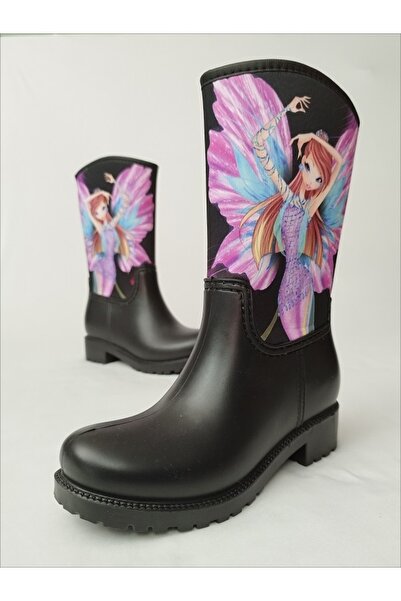 Sea&Blue Flora Winx Baskılı Su Geçirmeyen Kız Çocuk Yağmur Çizmesi