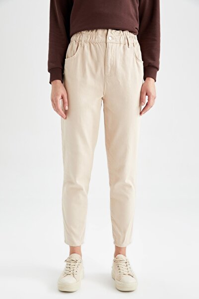 DeFacto Kalhoty Paperbag Gabardine ze 100% bavlny