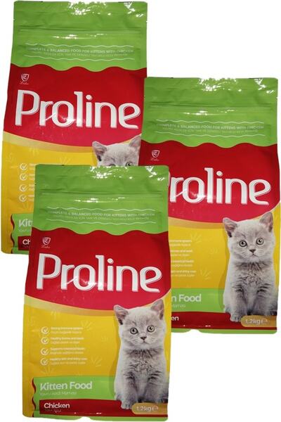 Pro Line Proline Yavru Kedi Maması Tavuklu 1200 gr X 3 Adet