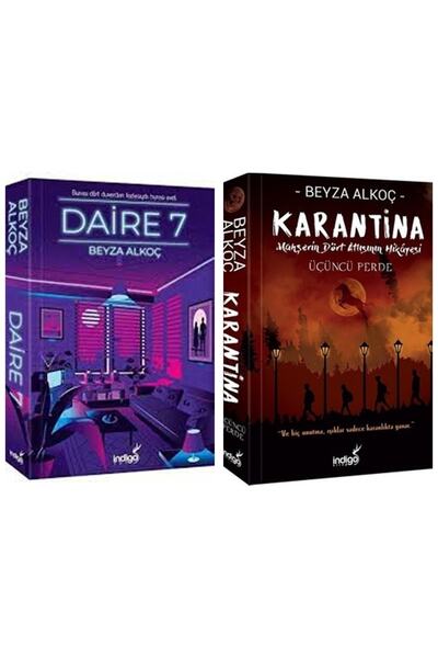 İndigo Kitap Daire 7 Karton Kapak + Karantina 3 Karton Kapak Beyza Alkoç 2 Kitap