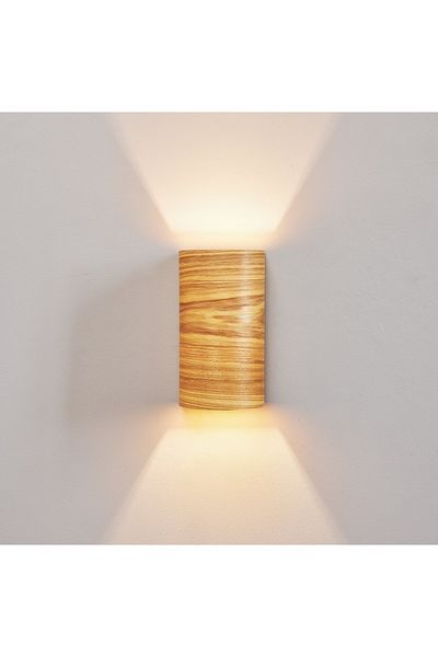 hü ma tasarım ve aksesuar Double-Way Wooden Living Room Wall Sconce Chandelier with Curved Edge Reflection Design - Gu 10 Lampholder