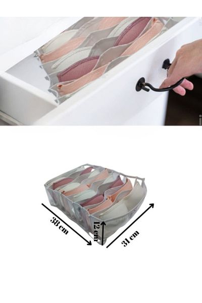 HOMELİFE EV TEKSTİL Bra Organizer Large Size / Drawer Organizer - Organizer with Pockets - Accordion Organizer