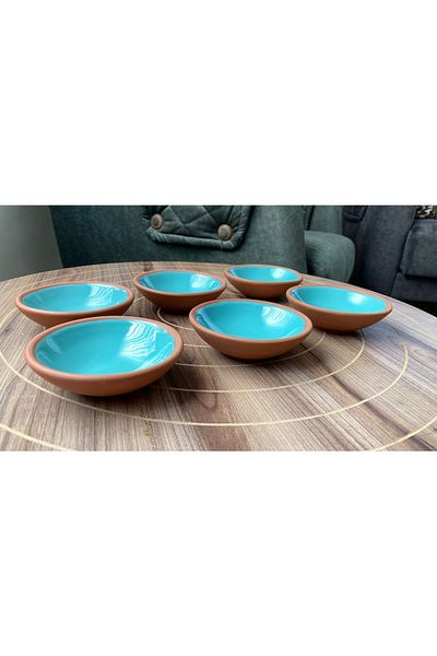 goffin Pottery Bowl Olive Bowl, Snack Bowl, Turkish Delight Bowl, Jam Bowl, Sauce Bowl, Colorful Glazed 6 Pieces