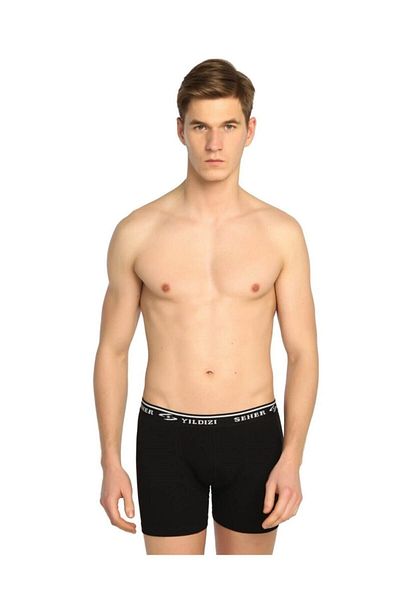 Seher Yıldızı Ανδρικά Elastan (lycra) Flexible Boxers 6 Pack (μαύρο) Νέα σεζόν