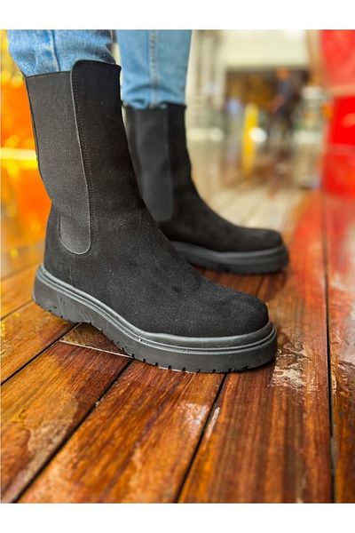 BPM Ch223 Srt Alaska Suede Ανδρικές Μπότες Μαύρες