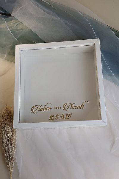Verda Çerçeve 35x35 Cm 7 Cm Adâncime Design Rose Box Cadru de memorie! Cadru oglindă!