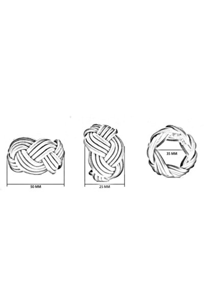 KATMERTEKS 12 Pieces Silver Napkin Ring Ring Wicker Model