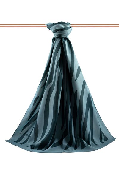 Vissona Γυναικείο σάλι πολυτελείας Medina Silk Emerald Green-10