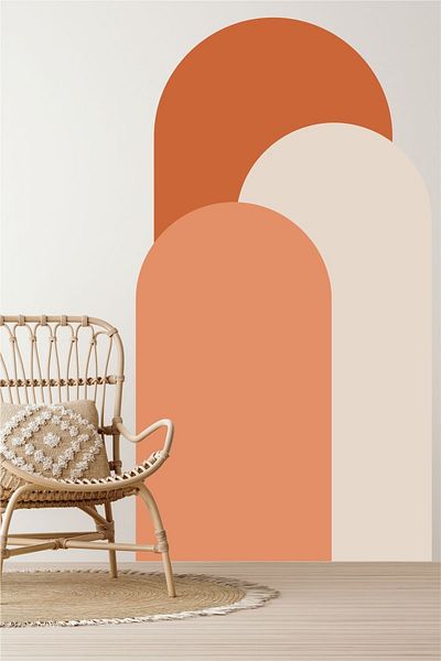 Piksel Grafik Bohemian Blocks 3-Piece Wall Sticker