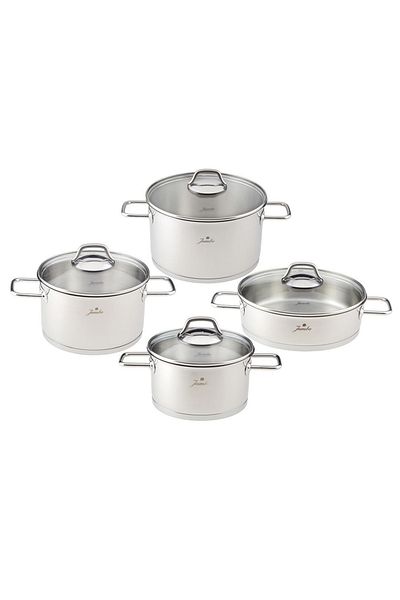 Jumbo Malibu 8 Piece Steel Cookware Set