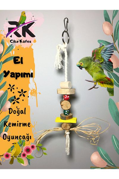 Ciko Kafes Natural Natural Parrot Stress Toy