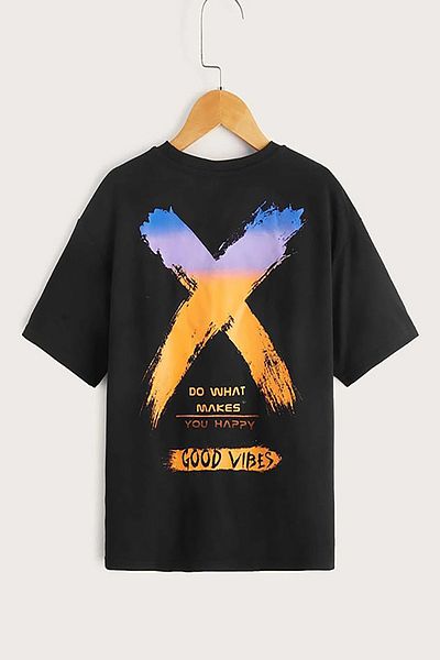 trendgar Μπλουζάκι με στάμπα Good Vibes 100/100 βαμβάκι