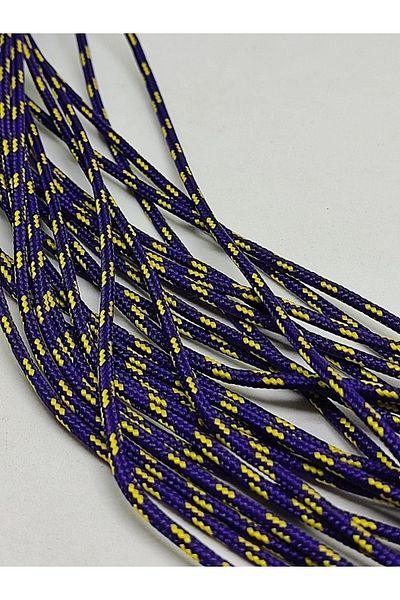Firebird Takı Aksesuar Ve Kamp Malzemeleri Σχοινί Paracord, 2 mm Paracord Σχοινί Βραχιόλι Μωβ Κίτρινο Χρώμα 45 μέτρα