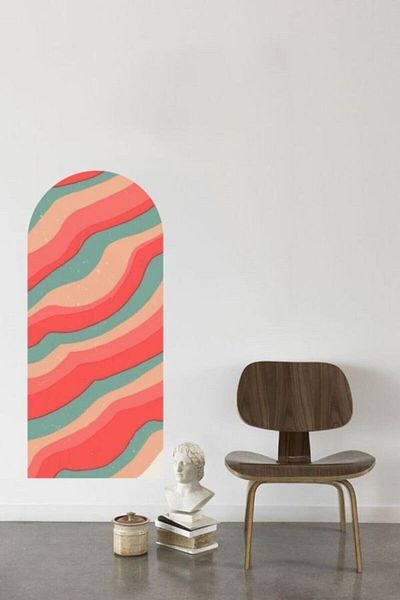Piksel Grafik Autocolant de perete oval boem cu model
