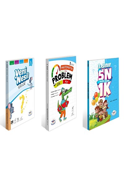 öğretmen evde 3. Sınıf Yeni Nesil Soru Bankası Problem Kur Çöz+5n 1k Okuma An...