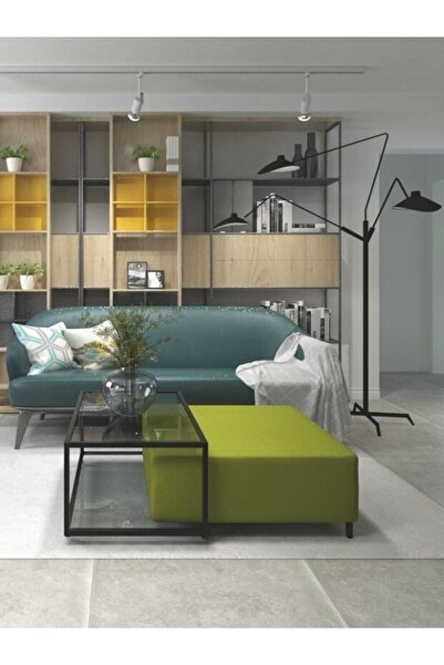 Evka Bellissimo Puflu Orta Sehpa Siyah Yeşil