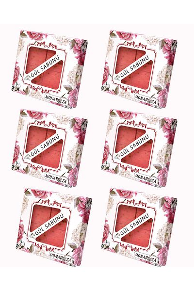 MonaRoza Rose Soap Set 6 Pieces (6 Boxes X 4x75 Gr)