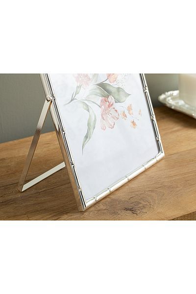 English Home Bamboo Metal Frame 20x25 Cm Silver