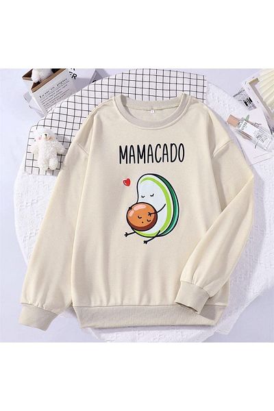 Machetta Maternity Mamacado Printed Crew Neck Sweatshirt