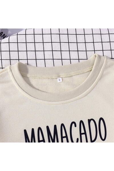 Machetta Суичър с кръгло деколте с щампа Mamacado за бременни
