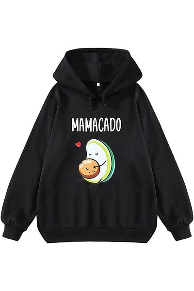 Machetta Суитшърт с качулка и щампа Mamacado за бременни