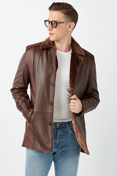 Deriza Hakiki Deri Erkek Kahve Kaban