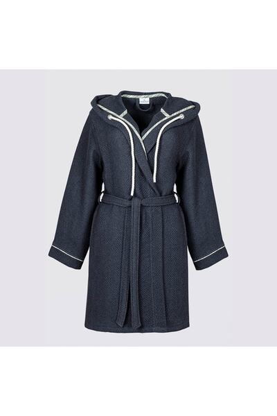 Ecocotton Naia Жіночий халат з 100% органічної бавовни, антрацитовий (l)