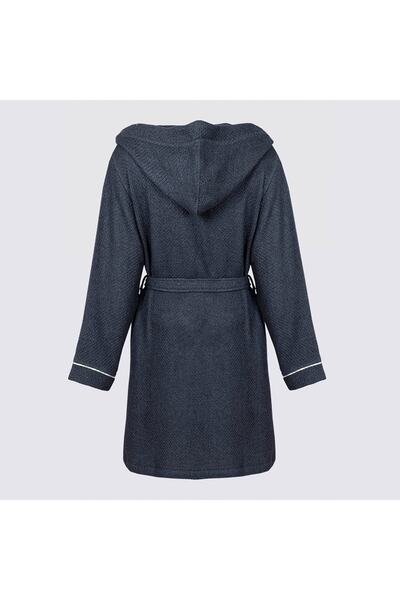 Ecocotton Naia Жіночий халат з 100% органічної бавовни, антрацитовий (l)