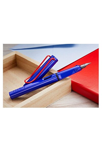 Lamy Safarı Parlak Mavı Dolmakalem Kırmızı Klıps M Uc 4037668 014