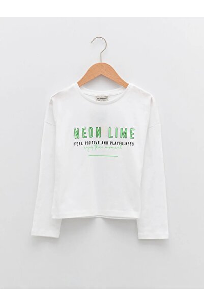 LC Waikiki Μακρυμάνικο κοριτσίστικο T-shirt Crew Neck Printed