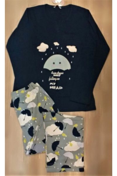 Dika Σετ χειμερινών πιτζάμες Navy Blue