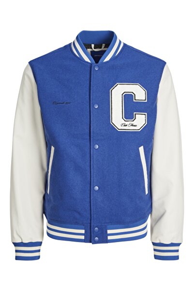 Jack & Jones Jachetă Bomber Brodata la Piept - Facultate