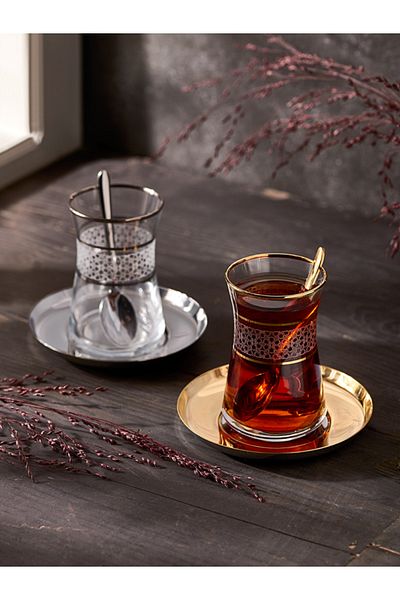 Narin Halley Lace Patterned 19 Piece Tea Enjoyment - Plain
