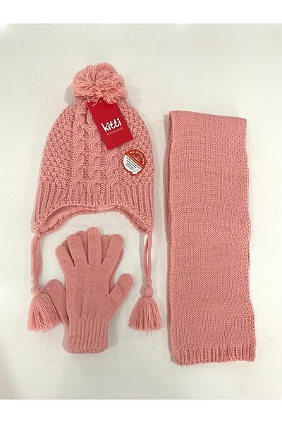 öykümgaleria Unisex Children's Scarf Beanie Glove Set