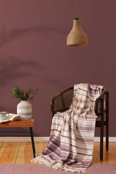 Karaca Home Lucci Mürdüm tv Battaniyesi