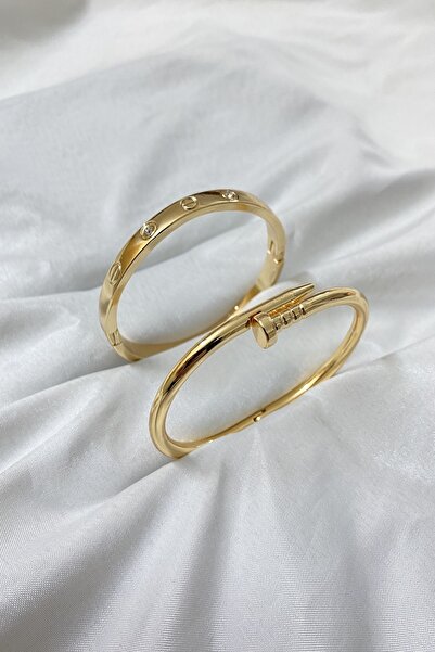 KOBA Altın Kaplama Kadın Takım Kelepçe Bileklik