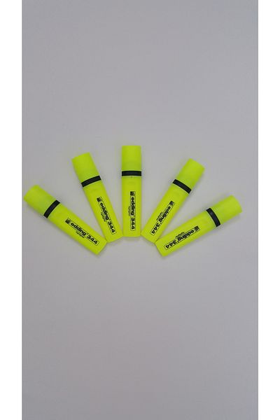 Edding 344 Highlighter Yellow Highlighter Pen - 5 Pieces