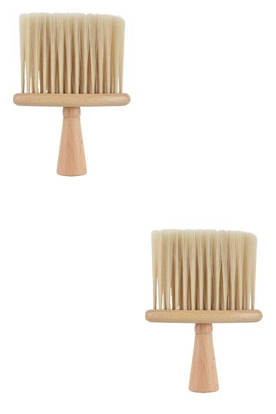 Buffer ® 2 Pieces Wooden Handle Soft Bristle Brush Detailed Dust Removal Cleaning Brush for Car