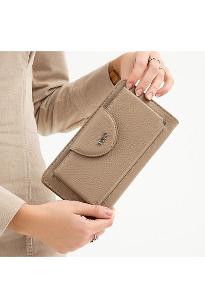Tamer Tanca Women's Leather Casual Wallet, card holder, keychain 898 908 Bn Wallet Sk22/23