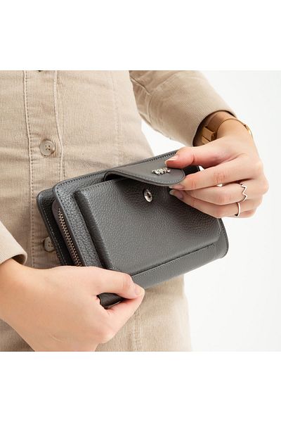 Tamer Tanca Portofel casual din piele pentru femei, suport card, breloc 898 908 Bn Portofel Sk22/23