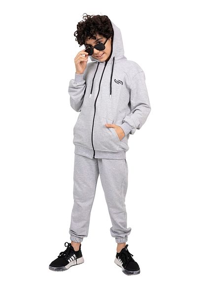 Jonny kids Zippered Hooded Tracksuit Set