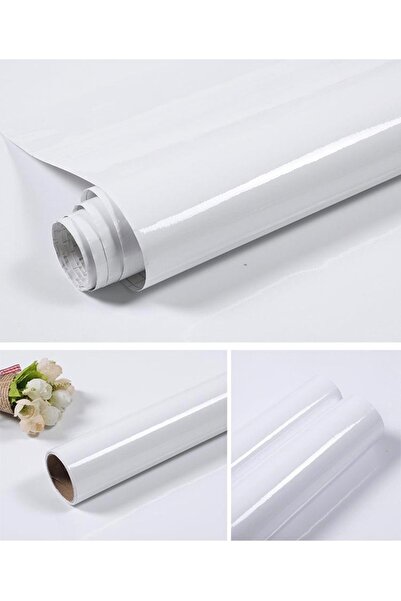 Technojet Самоклеюча блискуча біла плівка для кухонних та ванних стільниць (60 см x 500 см)