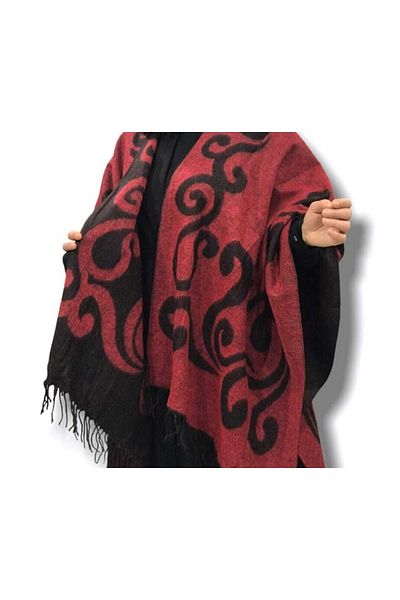 Lavinya Women's Winter Double-Sided Poncho Shoulder Shawl
