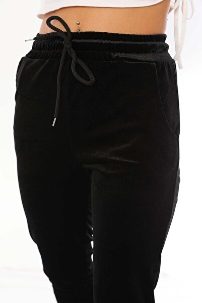 İyisini İstersen Kadın Inci Kadife Büyük Beden Eşofman Altı