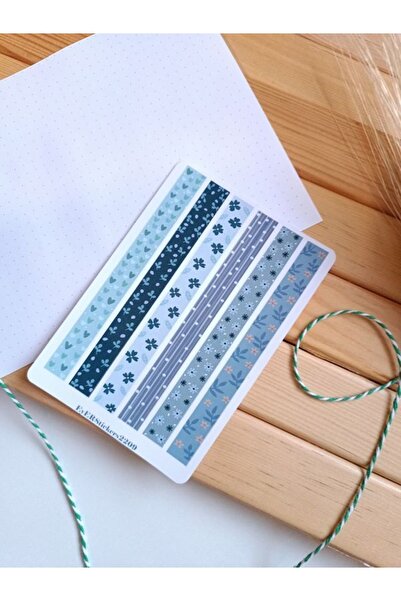 EyER Shoping Šarene naljepnice od washi trake, plave, pogodne za Jullet dnevnik