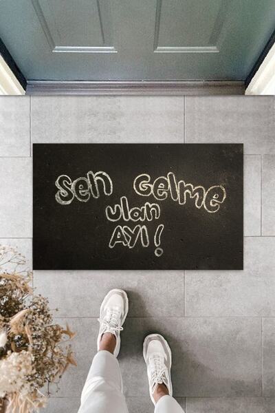 Silkcoat Home Ankamodahome- Kişiye Özel Tasarım Paspas -sen Gelme Ulan Ayı-mo...